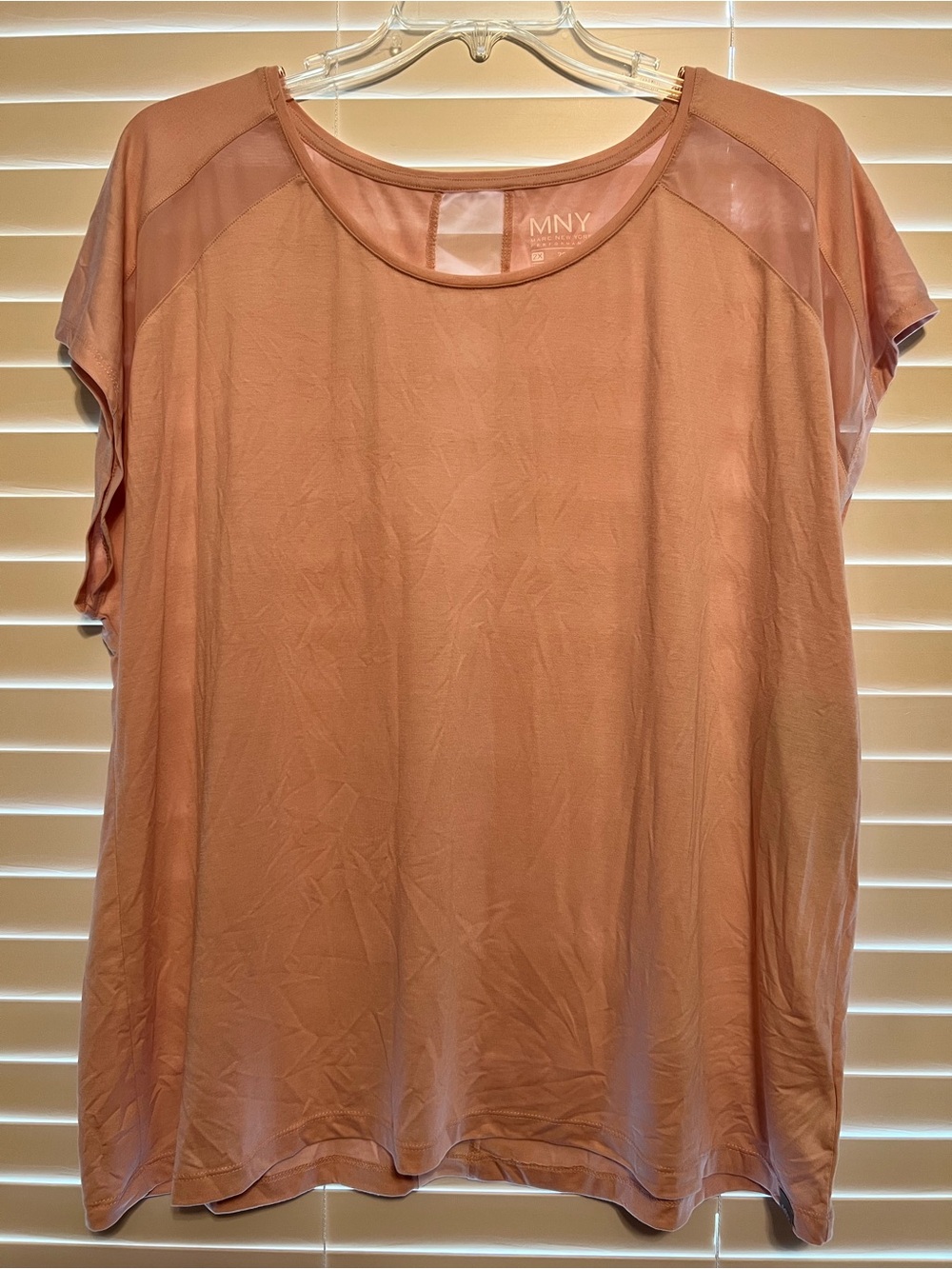 Marc New York Dusty Rose Short Sleeve Scoop Neck Tee